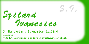 szilard ivancsics business card