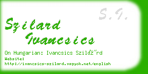 szilard ivancsics business card